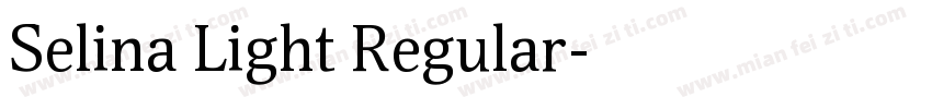 Selina Light Regular字体转换